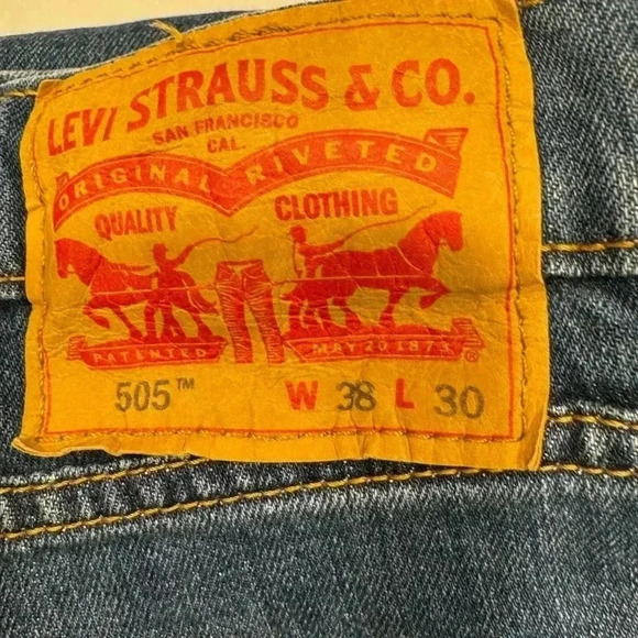 Levi’s (2) pairs men’s 501 & 505 jeans size 38x30 great condition - Picture 8 of 9